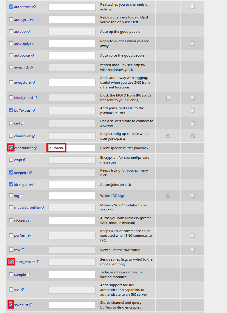 znc user network add modules