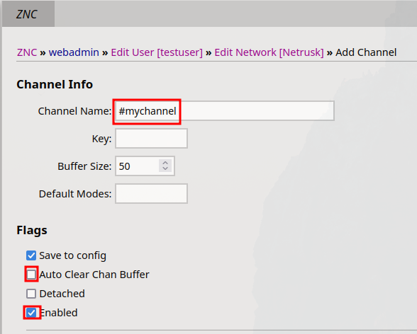 znc user network channel